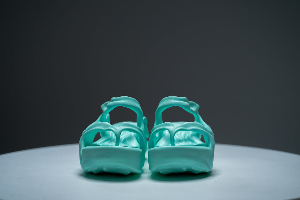 Sea Foam 3D Printed Flatform Sandals