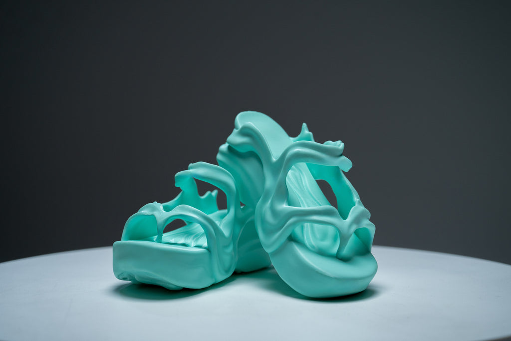 Sea Foam 3D Printed Flatform Sandals