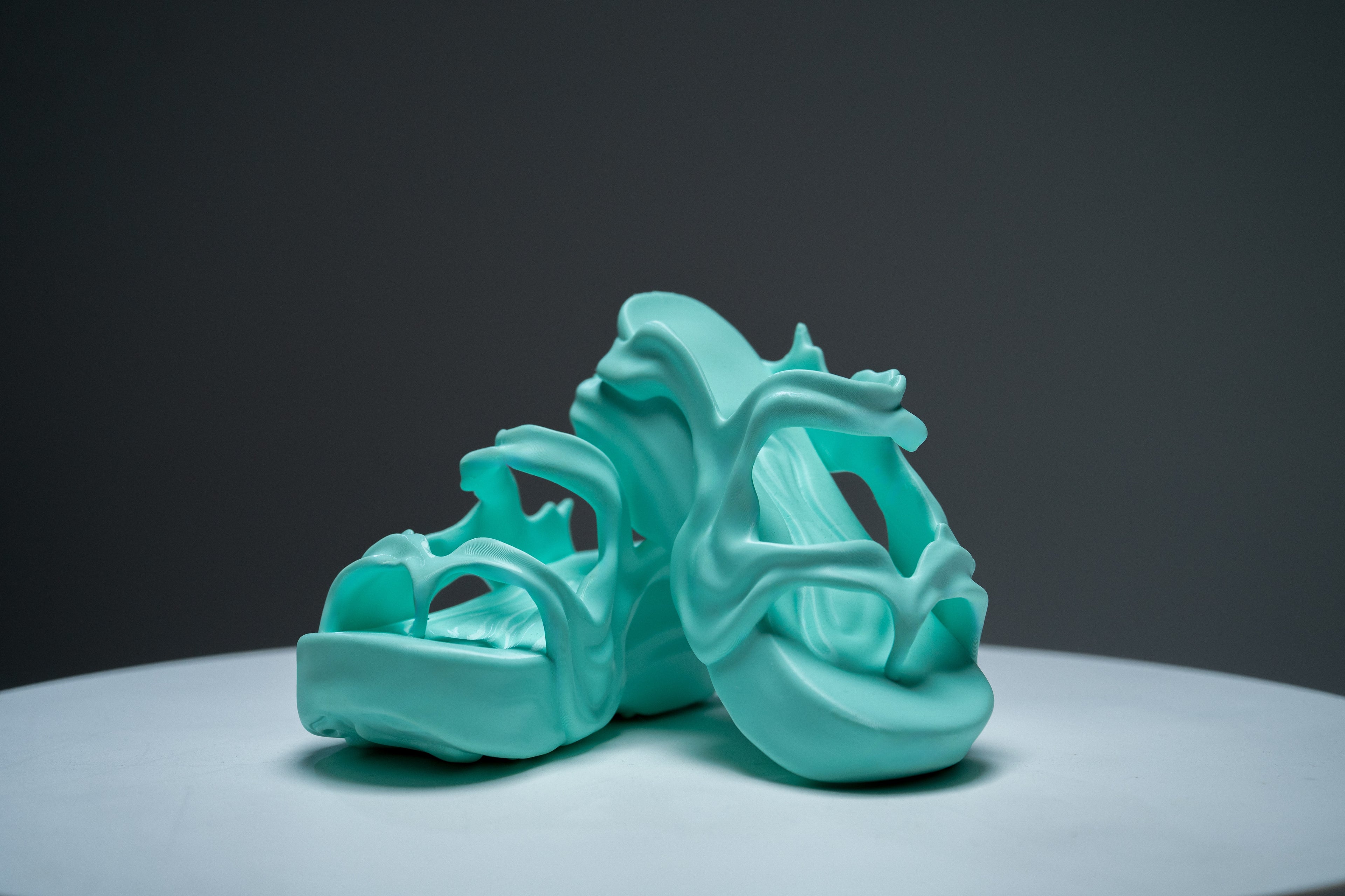 Sea Foam 3D Printed Flatform Sandals